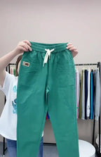 Women's Harem pants Summer Vintage Thin High Waist Straight Casual Pants Women Fashion Loose Cotton linen pants Trousers Female