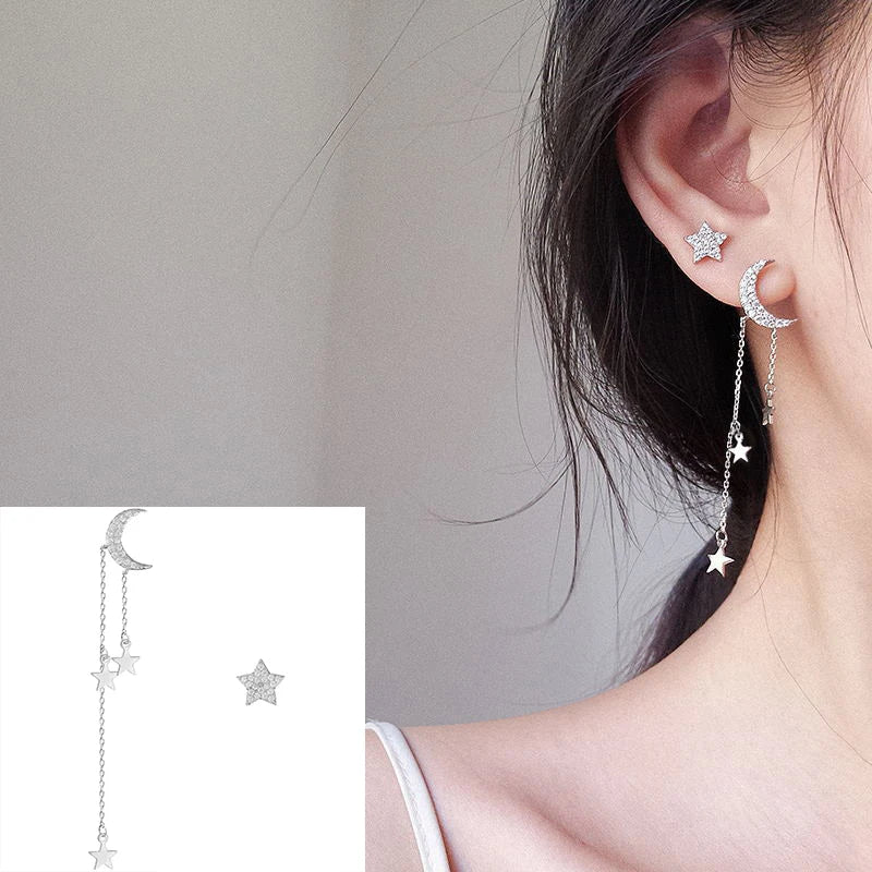 VENTFILLE 925 Sterling Silver  Starfish Hoop Earring for Women New Personality Trendy Starfish Earrings