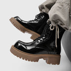 PENDRA Leather Thick Soled Boots