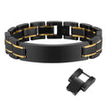 Customized Watch Band Bracelet for Men,Personalized Stainless Steel Chunky Bracelet,Luxury DAD Husband Boyfriend Gift