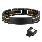 Customized Watch Band Bracelet for Men,Personalized Stainless Steel Chunky Bracelet,Luxury DAD Husband Boyfriend Gift