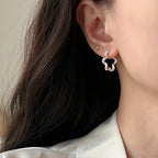 PENDRA Hollow Out Flower Hoop Earrings