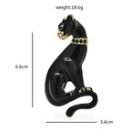 PENDRA Shadowclaw Enamel Leopard Brooch