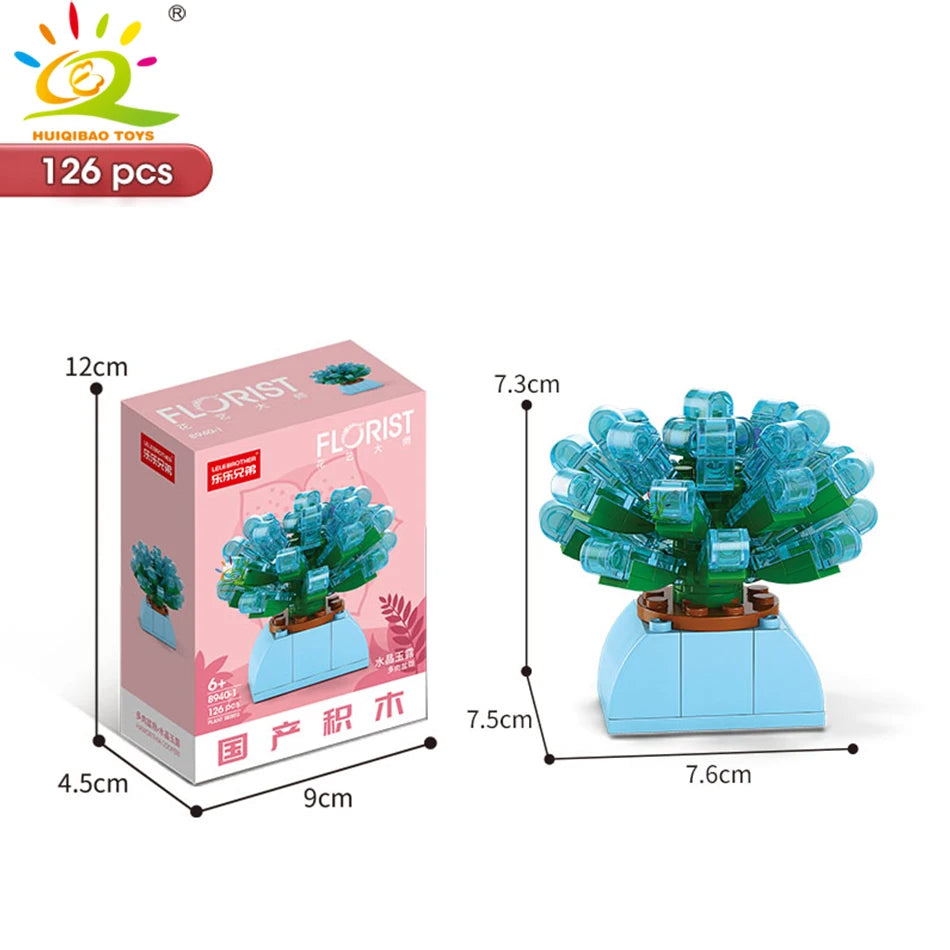 PENDRA Succulent Potted Floral Building Set