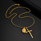 PENDRA Cross Mary Pendant Necklace