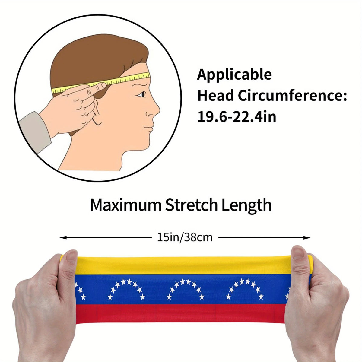 Outdoor Riding Gear Featuring The Venezuela Flag Headband