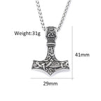 PENDRA Mjolnir Viking Thor Hammer Pendant