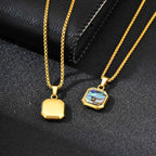 PENDRA Square Abalone Necklace