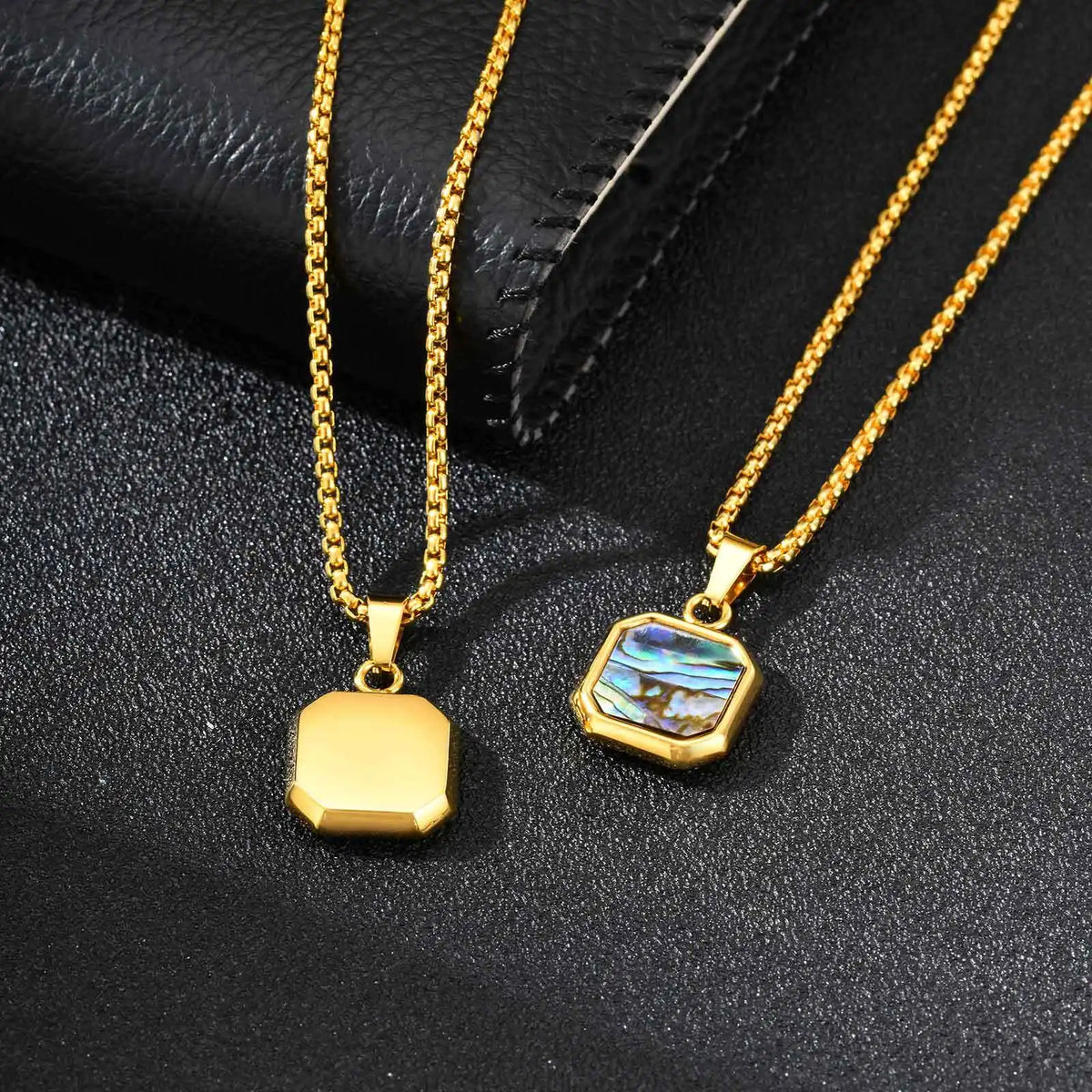 PENDRA Square Abalone Necklace