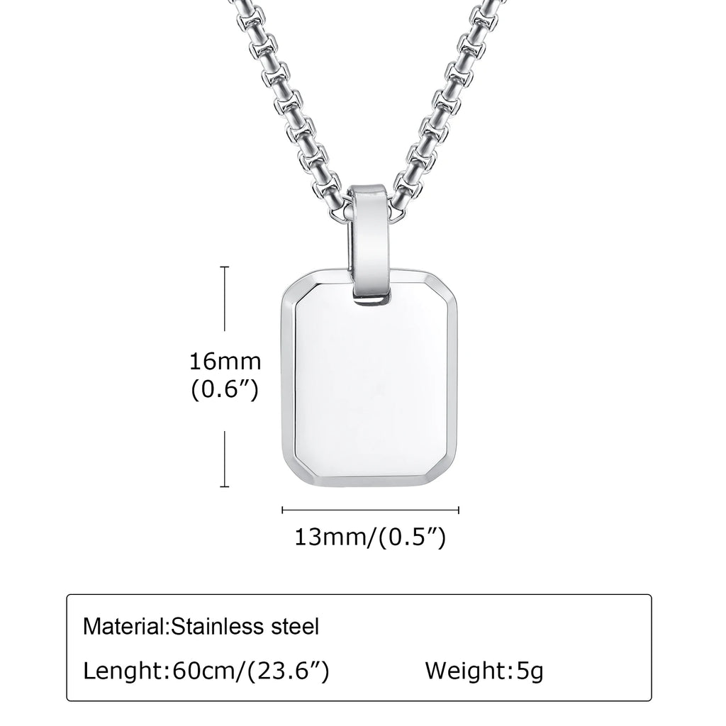 PENDRA Square Box Pendant Necklace
