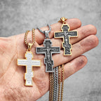 PENDRA INRI Jesus Cross Steel Necklace