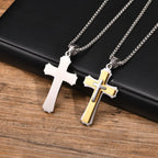 PENDRA Cross Black Gold Pendant Necklace