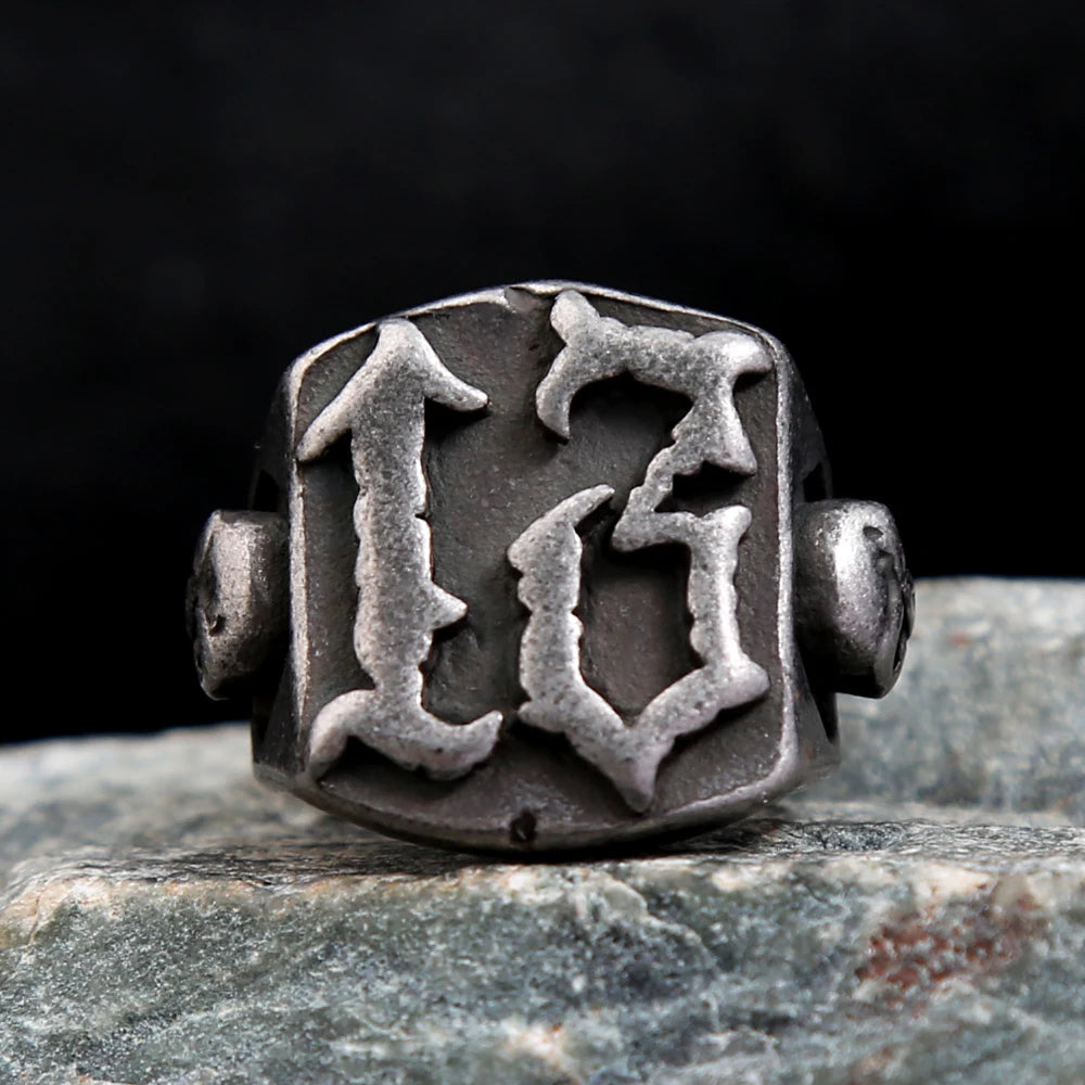 PENDRA Lucky7 316L Stainless Steel Lucky Number Ring