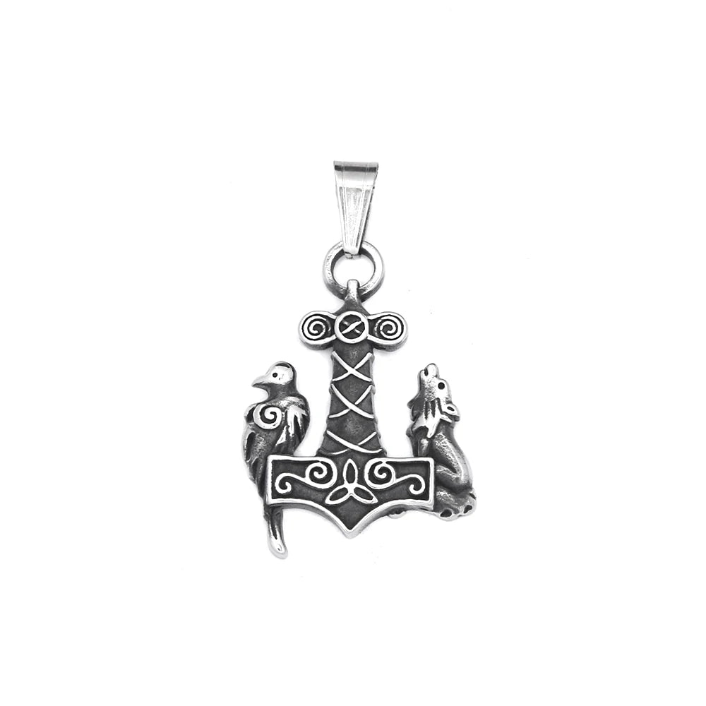 PENDRA Mjolnir Vintage Viking Thor Hammer Pendant