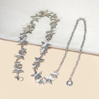 PENDRA Seraina Metal Silver Boho Waist Chain Belt
