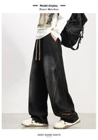 PENDRA Embroidery Washed Straight Pants