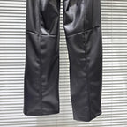 PENDRA Elastic Straight Leg PU Leather Pants