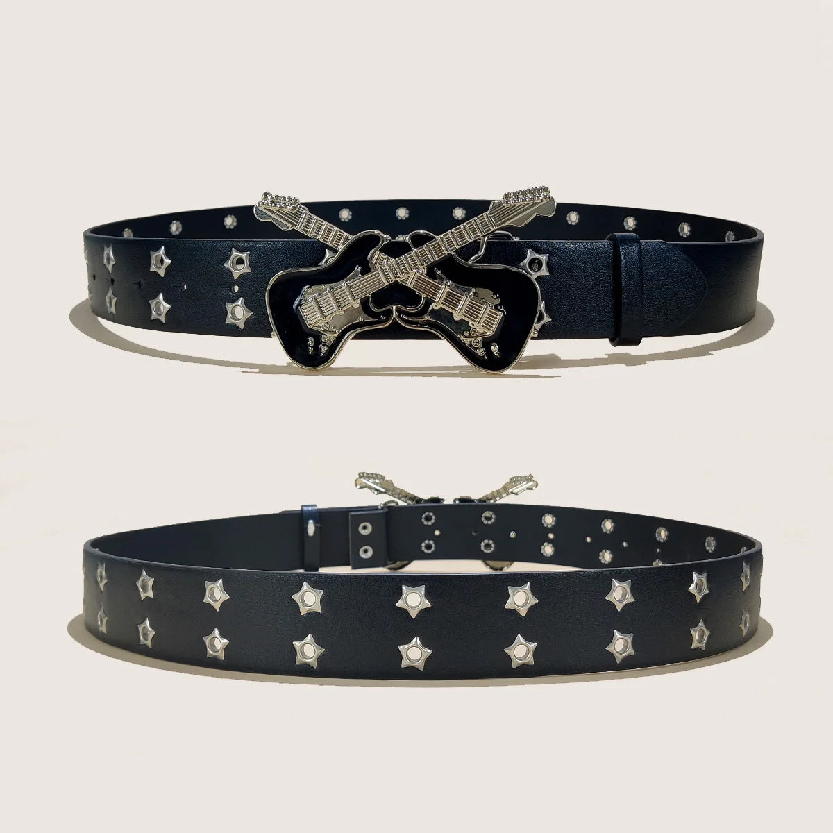 Gothic Harajuku Y2K Women Men Rock Guitar Belts Western Cowboy Hip hop Punk Skull Skeleton Jeans Waistband Niche Designer Sense