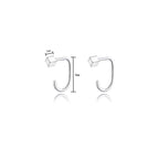 PENDRA Geometry Hoop Sterling Earrings