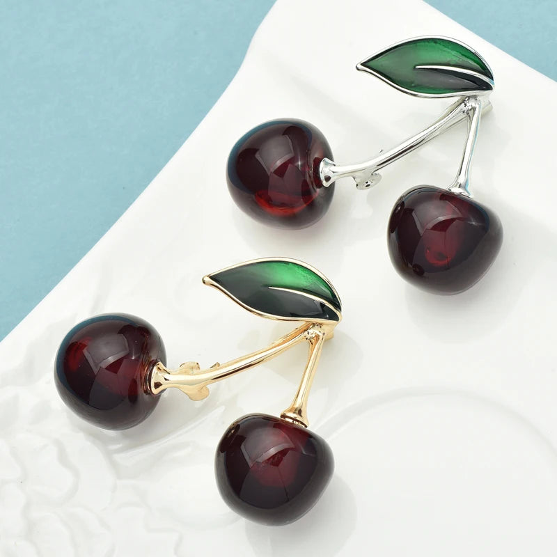 PENDRA Cherryelle Delicious Cherry Brooch