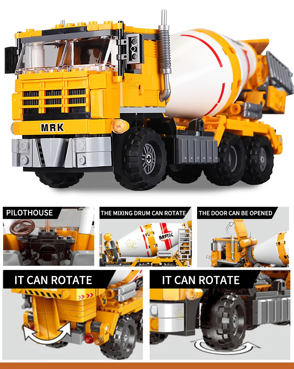 PENDRA Engineering Vehicle Excavator Building Set