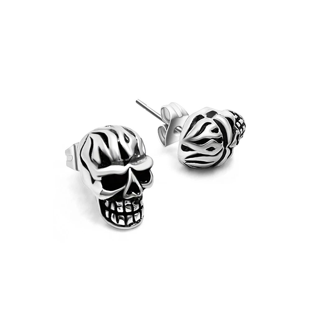 PENDRA Skullpunk Gothic Skull Earrings