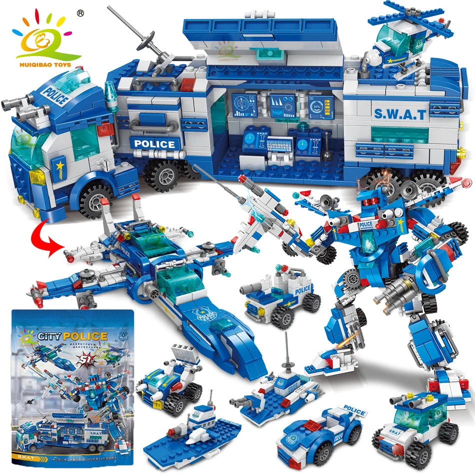 PENDRA 8in1 Police Command Building Set