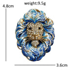 PENDRA Noble Lion Rhinestone Zodiac Brooch