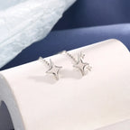 PENDRA Silver Gold Stamp Earrings