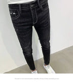 PENDRA Korean Slim Black Jeans