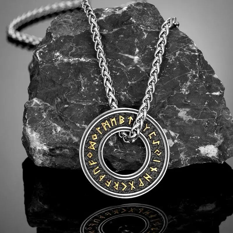 PENDRA Rune Gold Futhark Necklace