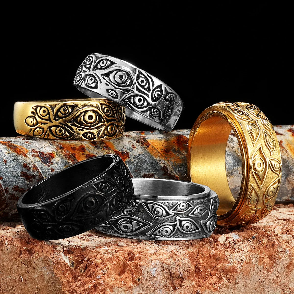 PENDRA Devil Multi Eyes Ring