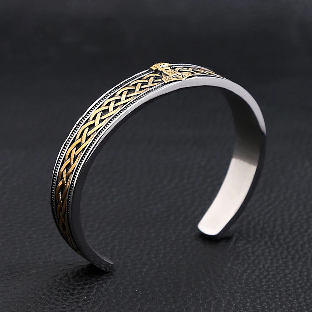 PENDRA Thor Rune Stainless Steel Viking Bracelet