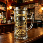 METALLICA metal band 45th anniversary, black gold three-dimensional relief craft rock commemorative collection glass beer cup,