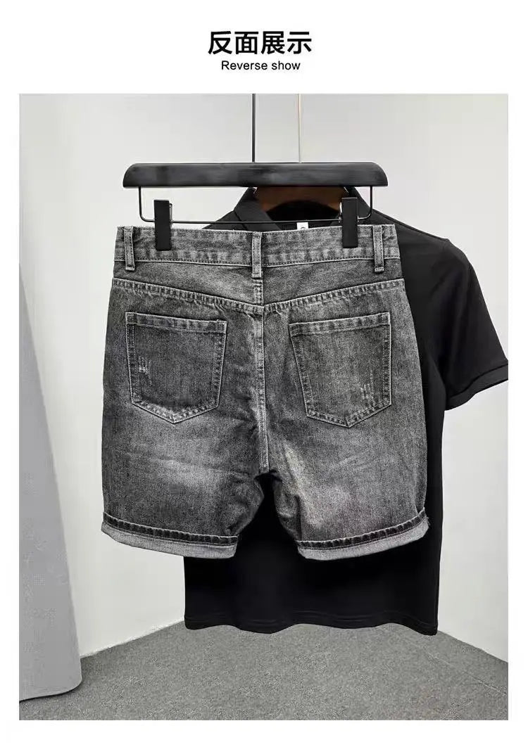 PENDRA Denim Washed Straight Jeans