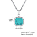 PENDRA Turquoise Square Pendant Necklace