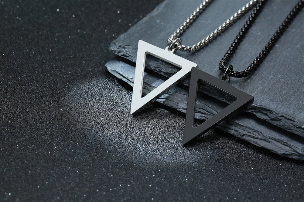 PENDRA Interlocking Triangle Pendant Necklace