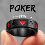 Lucky Poker Fidget Spinner Men Rings Stainless Steel Punk Luxury New In Women Jewelry Fashion Accessories Gift Wholesale