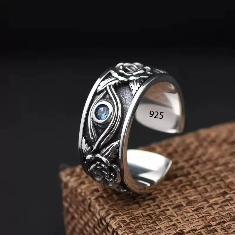 VENTFILLE 925 Sterling Silver Double Layer Vintage Twisted Ring For Female Gift Trend Open Adjustable Design Jewelry Wholesale