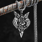 PENDRA Raven Sword Steel Necklace