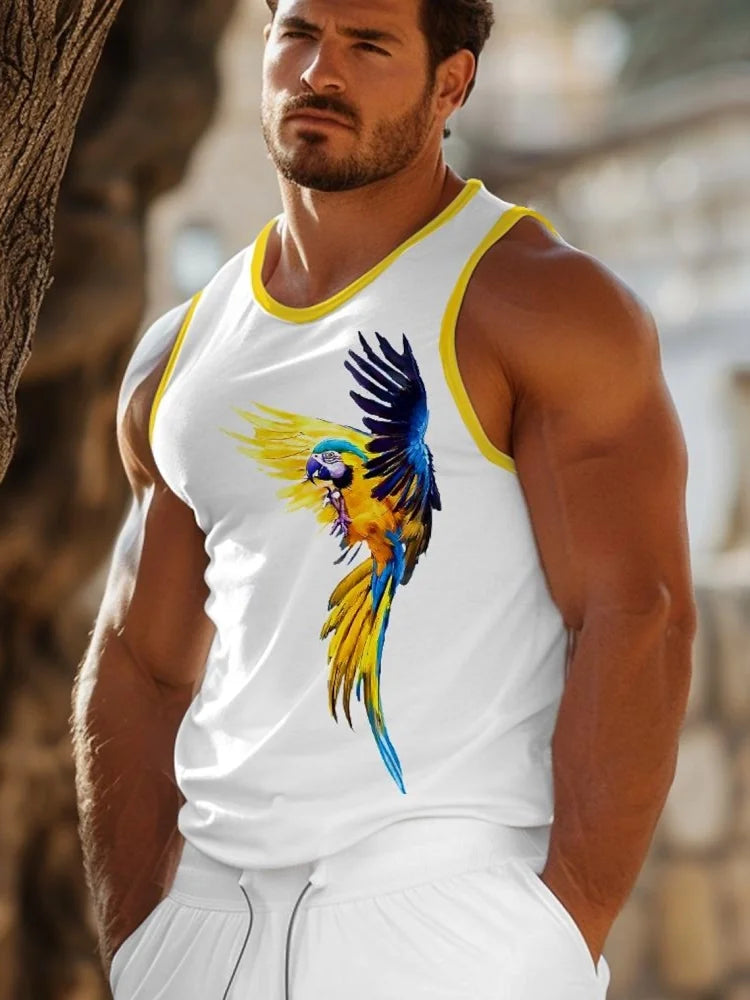 PENDRA Cartoon Chicken Printed Vacation Tank Sleeveless Beach Tank Top