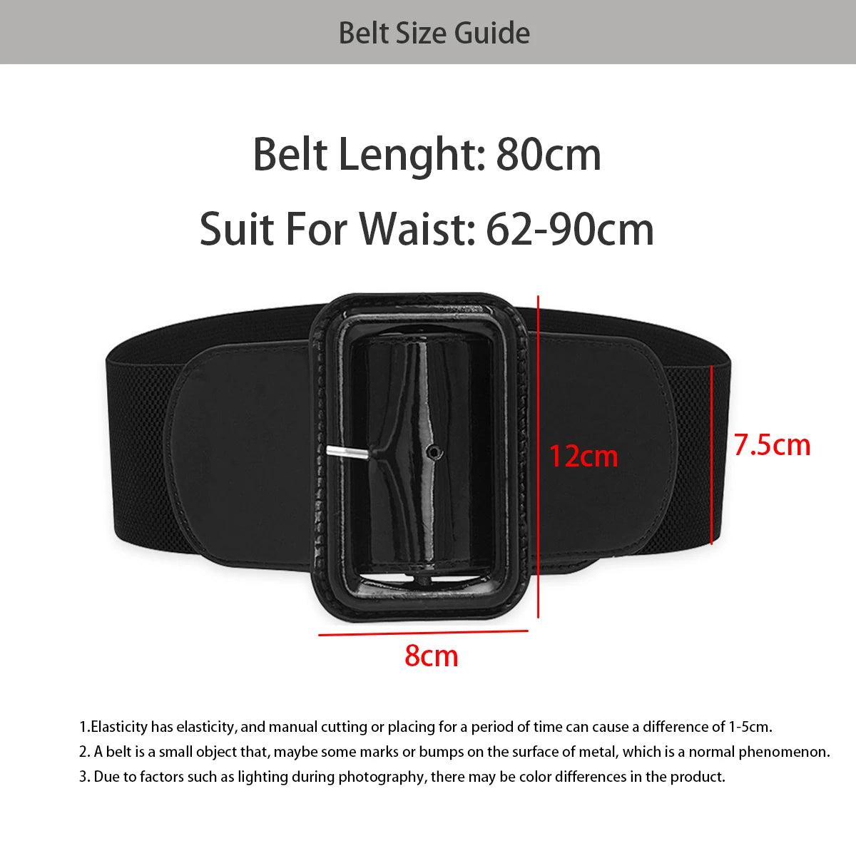 Vintage Plus Size Stretch Cummerbunds Elastic Wide Side Corset Belt Leather Square Buckle Dress Waistband For Women