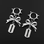 PENDRA Razorbow Gothic Rivet Hoop Earrings