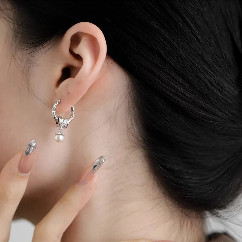 PENDRA Liquid Lava Sterling Silver Earrings