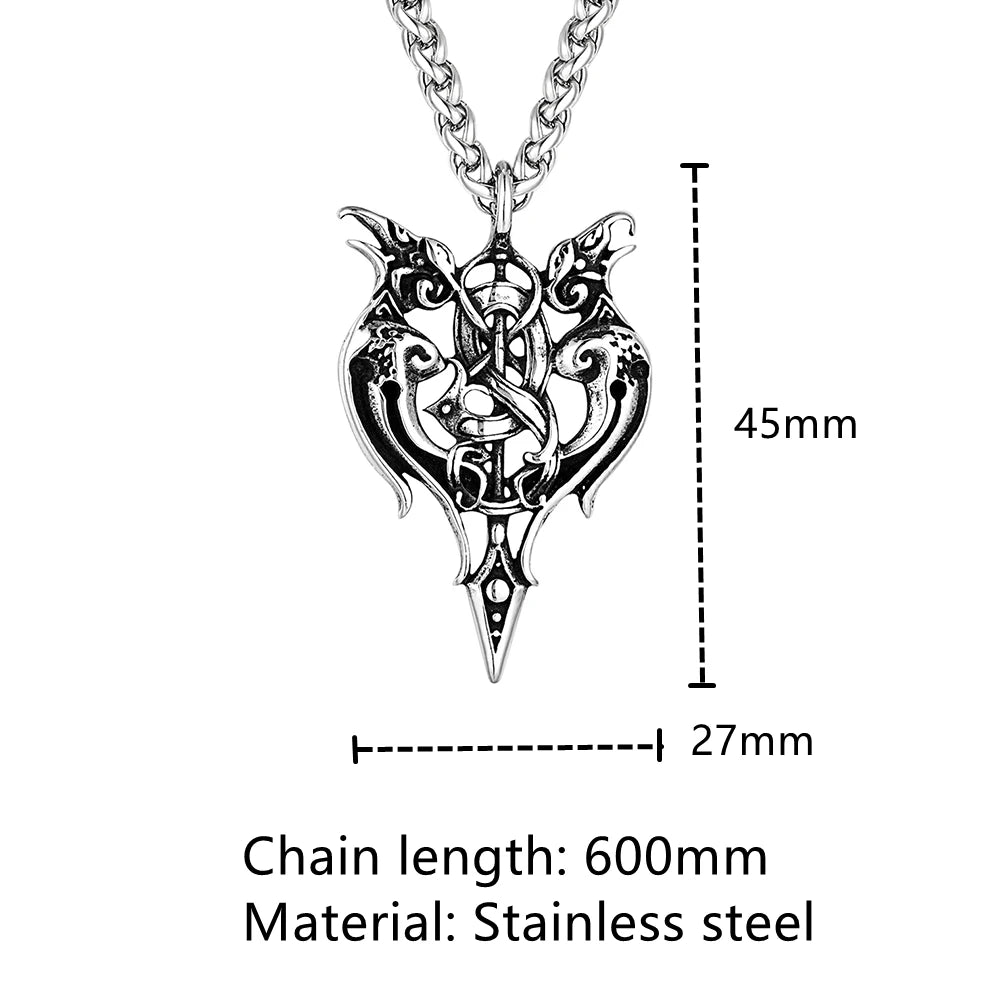 PENDRA Crow Rune Necklace