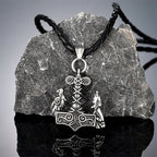 PENDRA Wolf Rune Hammer Necklace