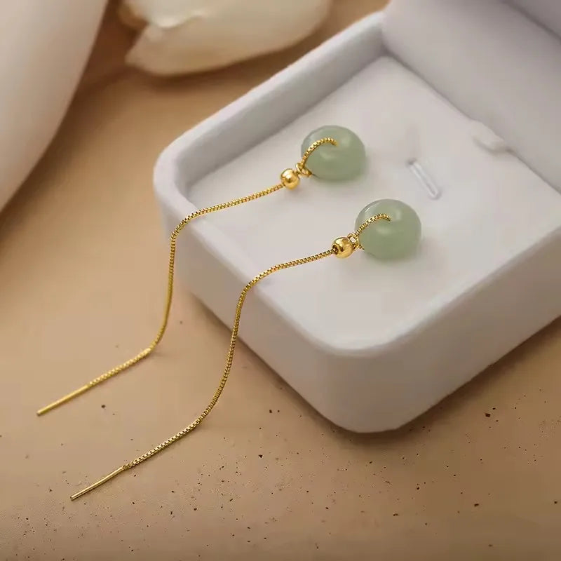 PENDRA Jade Hetian Ear Earrings