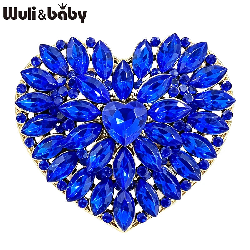 PENDRA Amoura 2-Color Crystal Heart Brooch