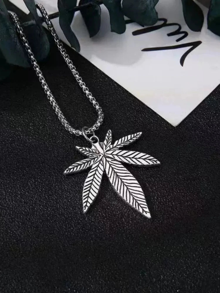 PENDRA Mapleleaf Stainless Steel Maple Leaf Pendant