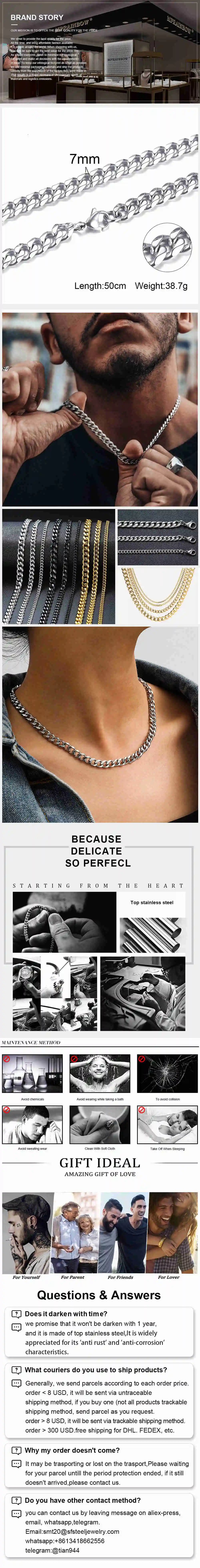 PENDRA Cuban Curb Link Chain Necklace